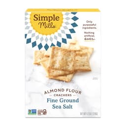 SIMPLE MILLS Almond Flour Crackers, Fine Ground Sea Salt